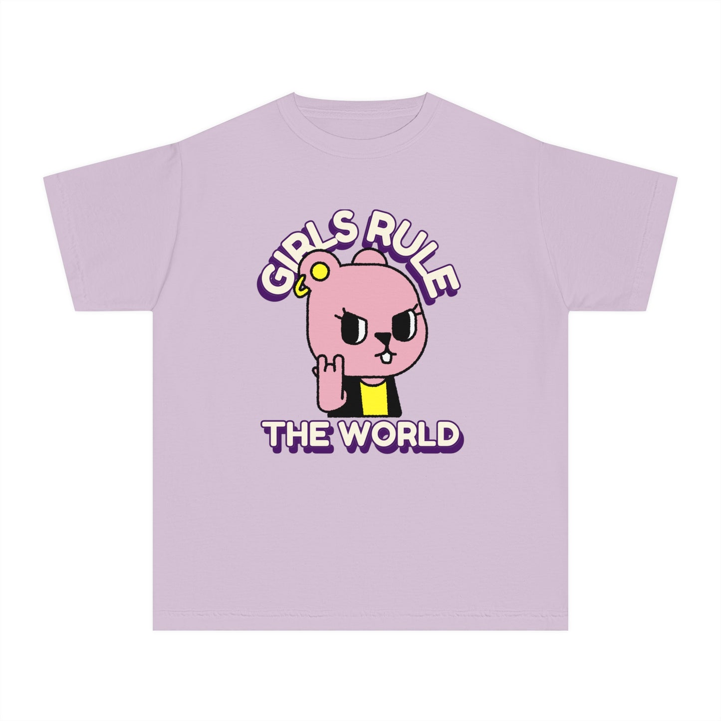 Girls Rule the World | Youth Midweight Tee | Rebel Cat