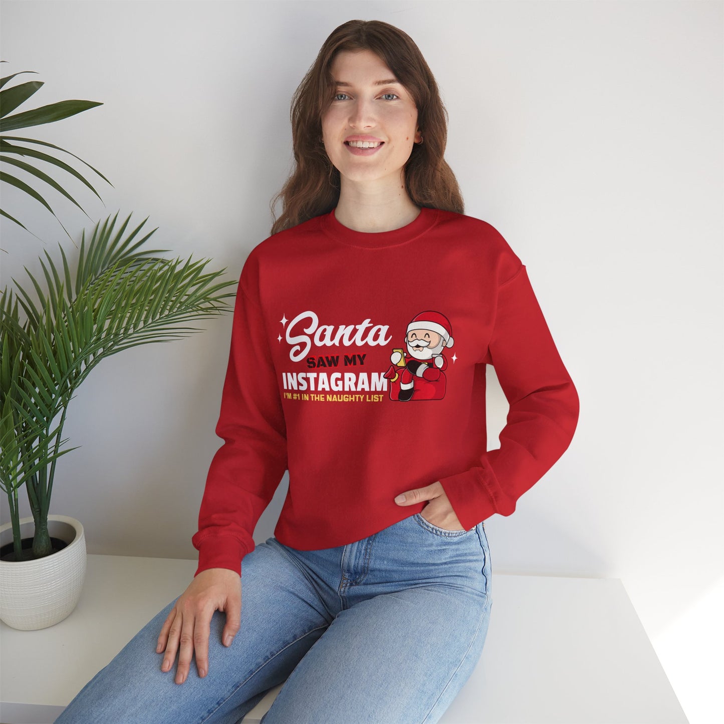Santa Instagram | Crewneck Sweatshirt