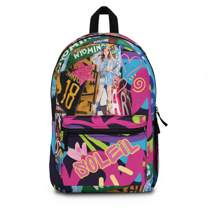 Soleil Graffiti Backpack – Colorful Urban Collage School Bag